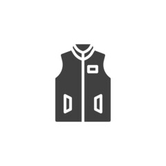 Down vest vector icon