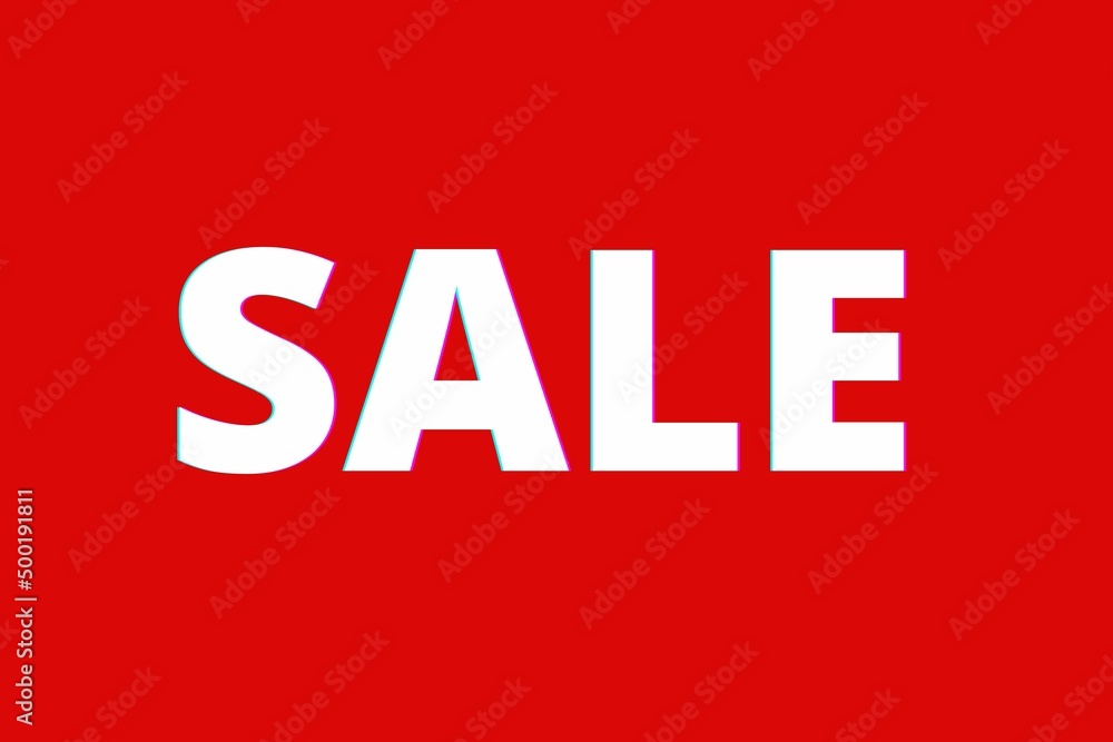 Wall mural Sale Sign With Red Background