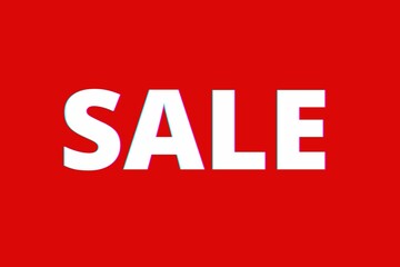 Sale Sign With Red Background