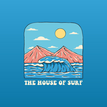 house of surf illustration