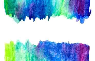 Fototapeta premium Border of Abstract watercolor paper textured illustration for grunge templates design, vintage card with copy space