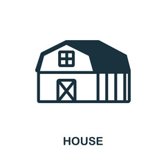 House icon. Monochrome simple House icon for templates, web design and infographics