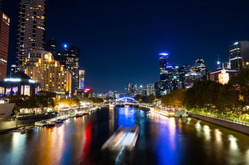 Night view of Melbourne city