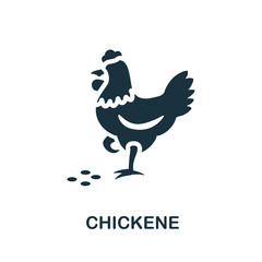 Chicken icon. Monochrome simple Chicken icon for templates, web design and infographics