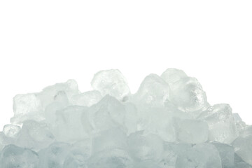 Ice forms for drinks isolated on white background