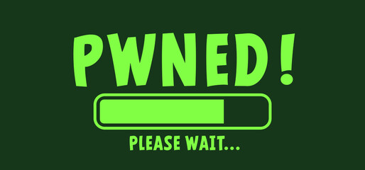 Stickman, Stick figure and slogan Have I been pwned or you have been hacked. Vector hacker, keylogger, cyber security concept. Technology data. Hybrid, DDoS attack. Cyber, hackers, criminals. Digital 