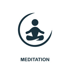 Meditation icon. Simple element from yoga collection. Creative Meditation icon for web design, templates, infographics and more