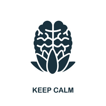Keep Calm icon. Simple element from yoga collection. Creative Keep Calm icon for web design, templates, infographics and more