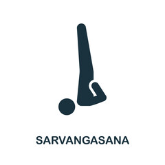 Sarvangasana icon. Simple element from yoga collection. Creative Sarvangasana icon for web design, templates, infographics and more