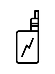 Smoking cigar flat line icon. Cigar, tobacco, vape tank and cigarettes. Outline sign for mobile concept and web design, store