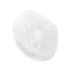 Drop of bath foam isolated on white, top view