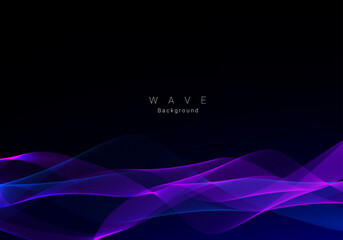 Abstract stylish smooth dynamic wave background
