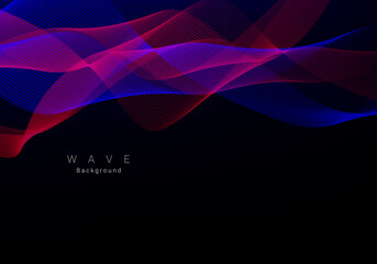 Abstract stylish smooth dynamic wave background