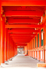 春日大社の朱色の柱
