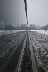 Winter day in an urban park