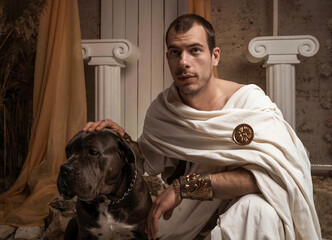 a photo story about the gospel hero Pontius Pilate, the prosecutor, taken during Holy Week - obrazy, fototapety, plakaty
