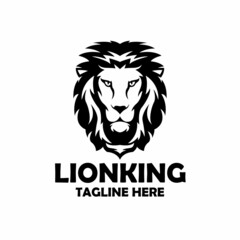 lion head logo template vector icon. face lion king vector