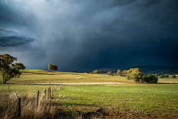 Fototapeta premium storm over the field