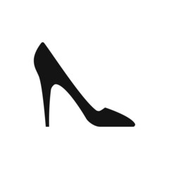 High heels icon isolated. Female shoes symbol.