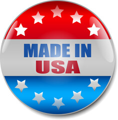 Made in USA label. simple flat vector illustration