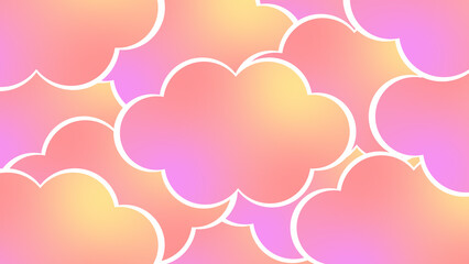 カラフルな雲の背景