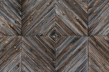 geometrical pattern detail on weathered wood