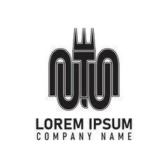 Alphabet abstract logo black color on white background. vector alphabet logo design black and white, Vector Illustration.
