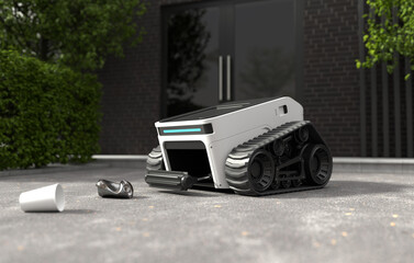 Automatic garbage collection robot, Cleaning technology