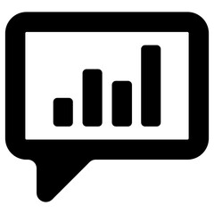 A premium download icon of business chat