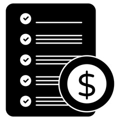 A unique design icon of financial plan