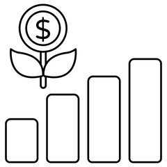 A perfect design icon of dollar plant