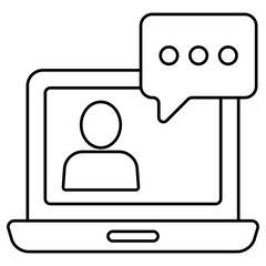 Video call icon in trendy design