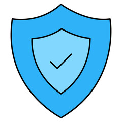 An editable design icon of security shield