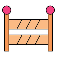 Construction barrier icon, editable vector