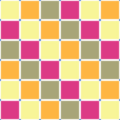 Pattern rectangles seamless.  Yellow, Orange, Beige, Pink and Blue Color. Seamless Background for graphic design, fabric, textile, fashion. Color Trend 2022. Spring - Summer