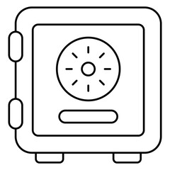 An editable design icon of bank locker