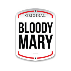 Bloody Mary coctail sign label