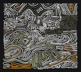 noodle art wall abstract gradient hand drawn