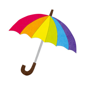 虹色の傘。ペーパークラフト