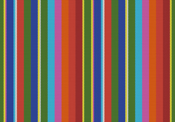 Blanket stripes seamless vector pattern. Background for party decor or fabric pattern with colorful stripes.