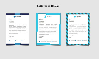 Modern Letterhead  Design Premium Vector Or template. Professional creative Business letterhead design for your business.   
