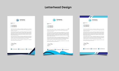 Professional Creative Letterhead  Design Premium Vector or Template. Modern letterhead design for  your business.