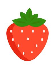 Strawberry fruit. Healthy Food. Vector illustration