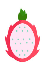 Pitaya dragon fruit. Healthy Food. Vector illustration