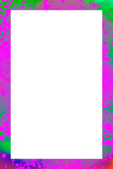 bright multicolored frame with predominant pink color