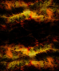 Fire Stone from Hell, Abstract Surreal Background with empty text space in the center.