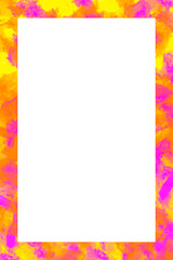 bright multicolored frame with predominant pink color