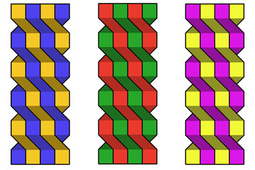  image of a geometric abstract optical illusory figure.
