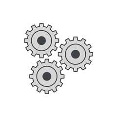 Gear Configuration icon  in color icon, isolated on white background 