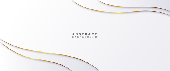 Abstract grey and gold background poster with dynamic waves. technology network Vector illustration.